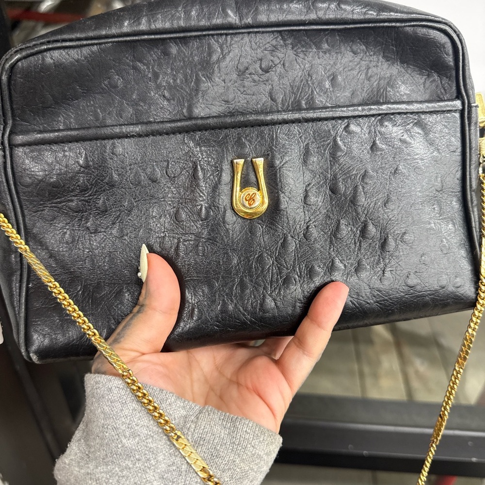 Vintage Caggiano Leather Crossbody Bag